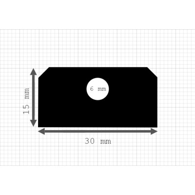 Luikenpakking | EPDM | 30 x 15 mm